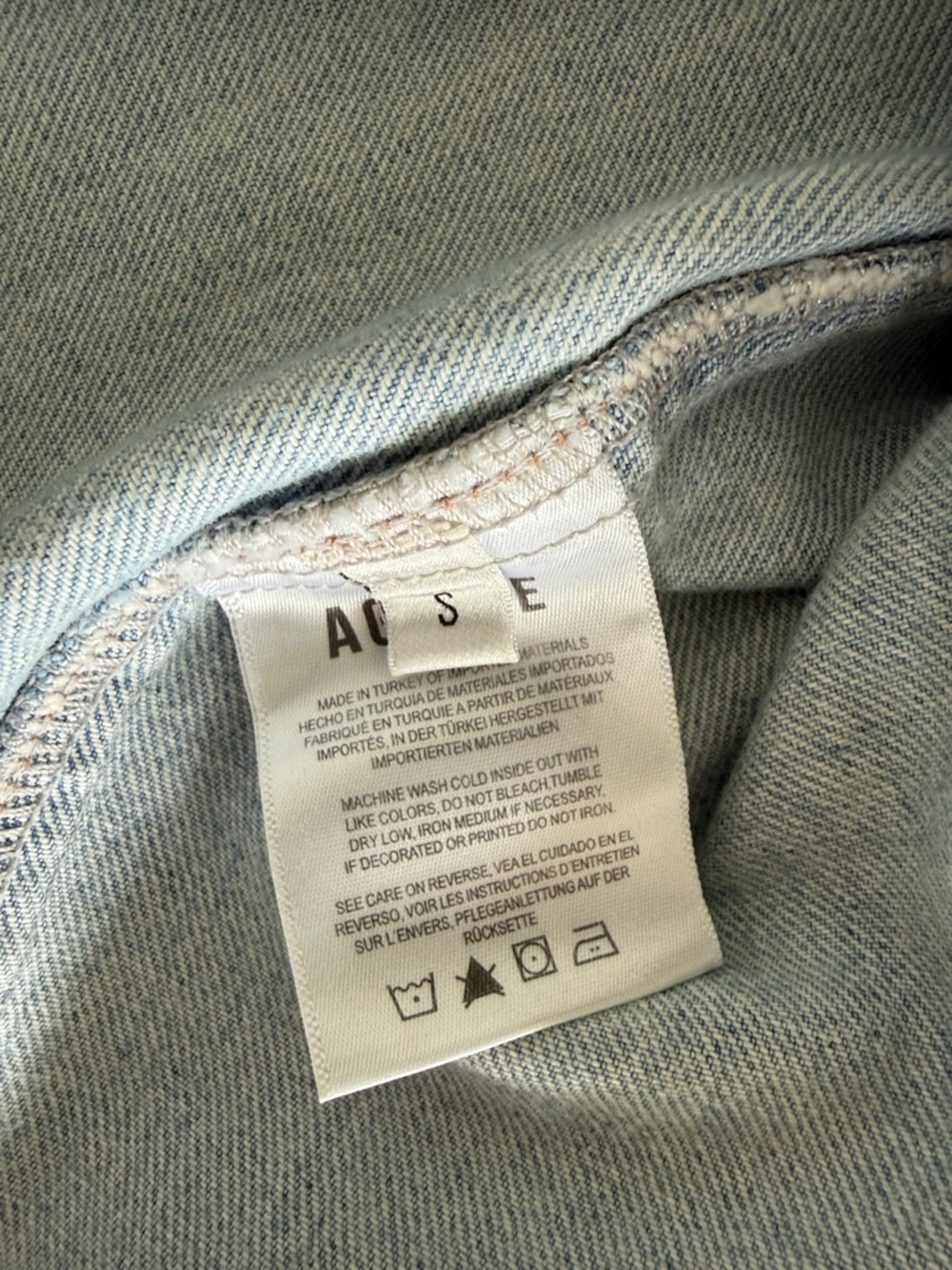 Agolde Light Blue Denim Oversized Shirt Jacket size small - Picture 7 of 7